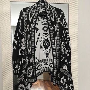 H&M Aztec inspired black and white sweater
